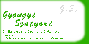 gyongyi szotyori business card